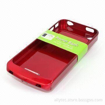 Portable Power Bank for Apple's iPhone 4, with 2,200mAh Capacity, Available in Red